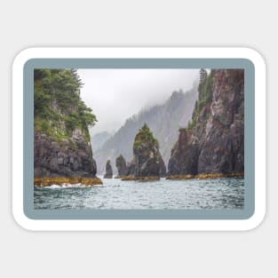 Alaska. Kenai Fjords National Park. Rocks. Sticker